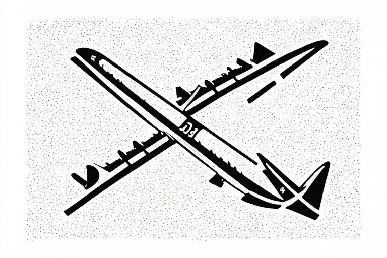 "DCA"  airport runway tattoo design idea