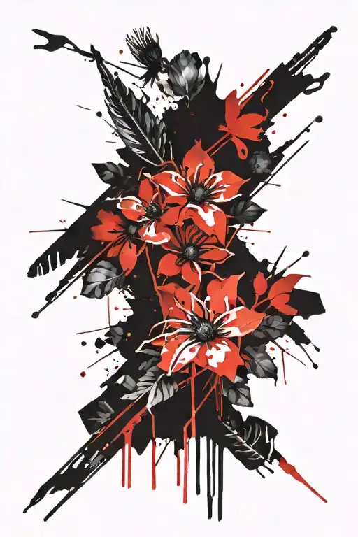 billie eilish wildflower tattoo design idea