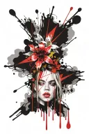 billie eilish wildflower tattoo design idea