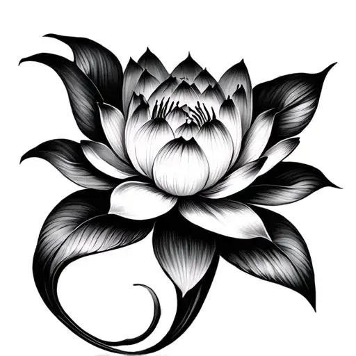 lotus blume mandala tattoo design idea