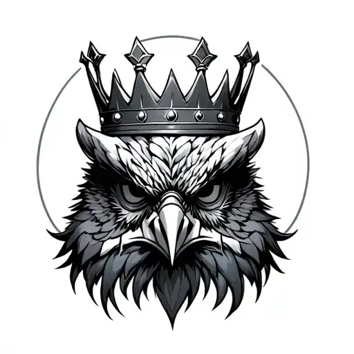 stolas from helluva boss wearing a crown tattoo design idea