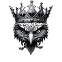 stolas from helluva boss wearing a crown tattoo design idea