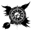 time travel tattoo design idea