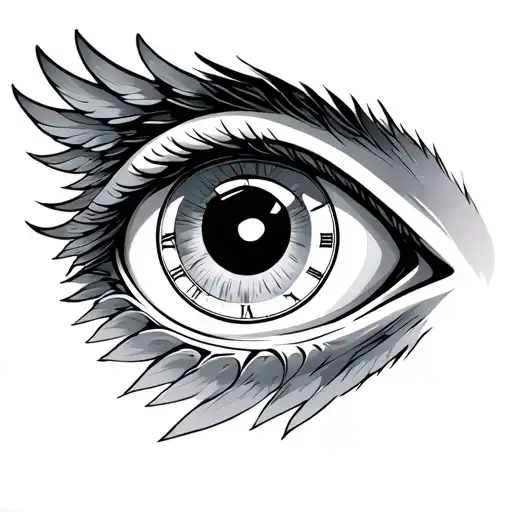 the eye of hours also known as the flying eye with wings make it simple yet cool tattoo design idea