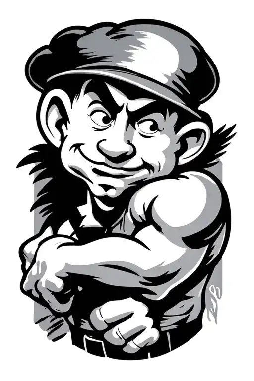 Popeye tattoo design idea