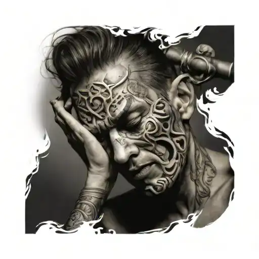 submissive slave tattoo design idea