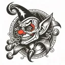 jester tattoo design idea