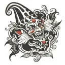 jester tattoo design idea