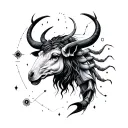 Gemini Taurus Scorpio constellation tattoo design idea