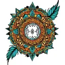 a design that blends elements of traditional Afghan, Ethiopian and paksitani cultural design tattoo design idea