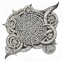 labyrinth neuroscience tattoo design idea