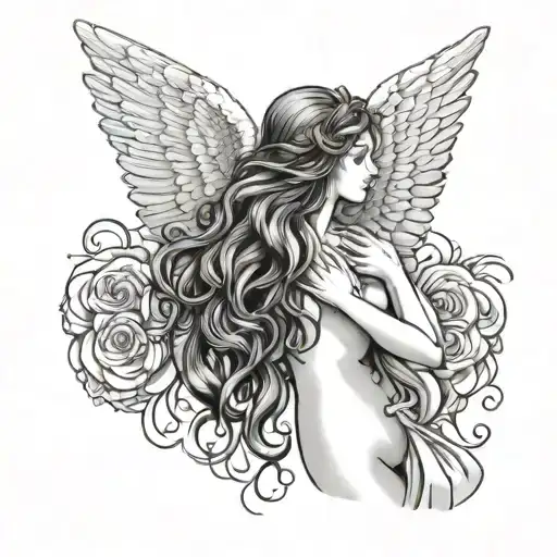 Angels on my bodyBut they're not heavenly and they pray for forgiveness tattoo design idea