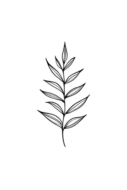 olive leaf tattoo design idea