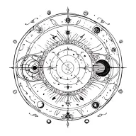 virgo solar system, endless life intertwined,last born king tattoo design idea