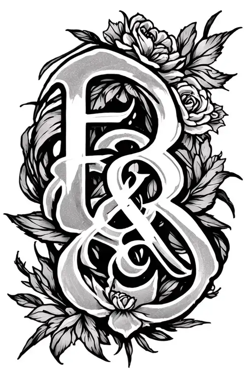 "FR &RR" infinite love tattoo design idea