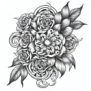 create me a tattoo design featuring good heath, financial freedom, love and wisdom with high quality 3D resolution  tattoo design idea