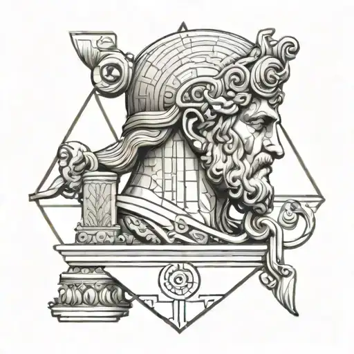 greek statue tattoo design idea