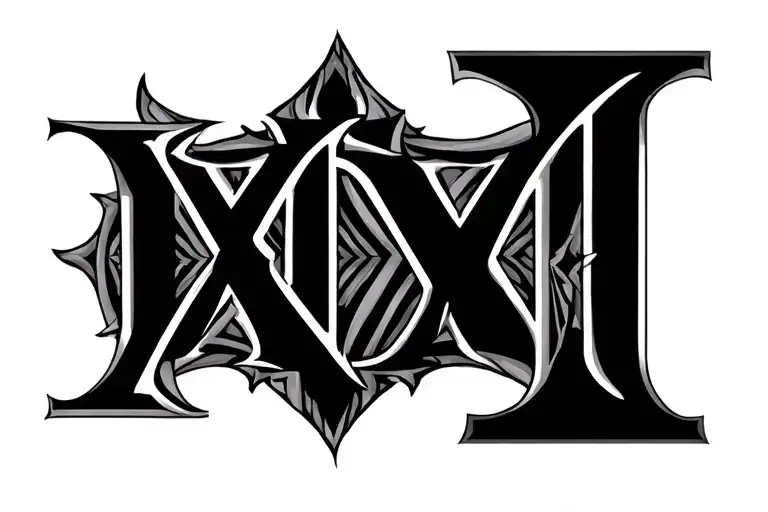 roman numerals IX VIII VII 4 inches long 1 inch wide tattoo design idea