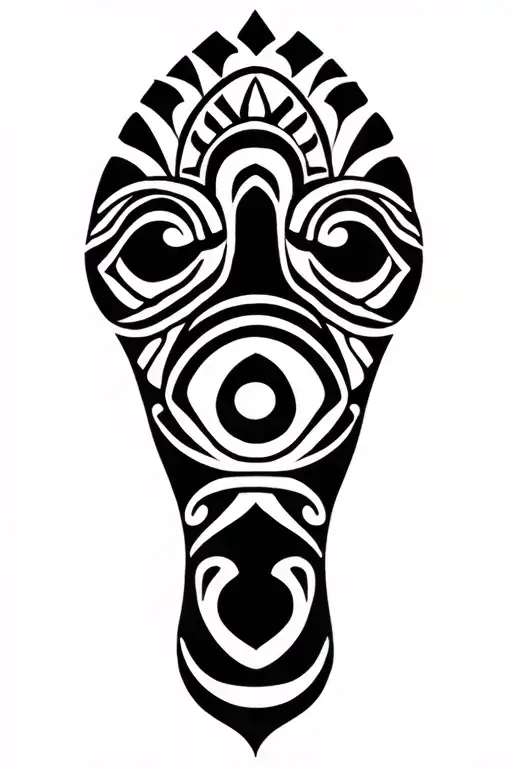 name: "Nalani" maori style, babyfoot, tribal tattoo design idea