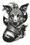 atlas the titan holding the world on his shoulders. German shepherd head  tattoo design idea
