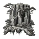 pinnacles cliff tattoo design idea