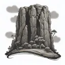 pinnacles cliff tattoo design idea