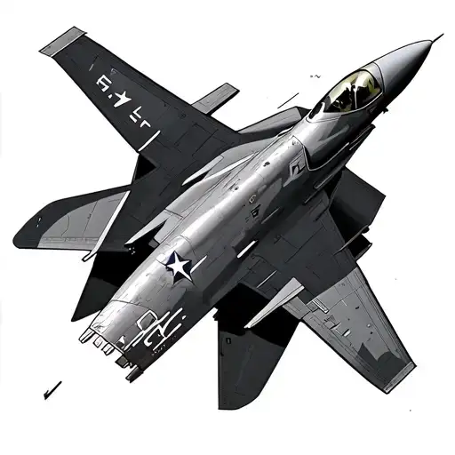 f16 fighter jet tattoo design idea