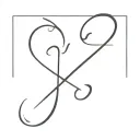 the number 3 and a cursive J hanging on the bottom tattoo design idea