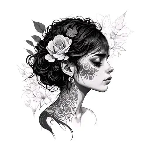 persona, ego, shadow and anima self love tattoo design idea