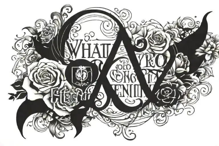 Quote "What you do now echoes in eternity." tattoo design idea