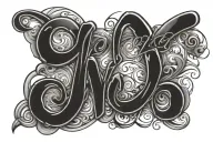 yolo writing tattoo design idea