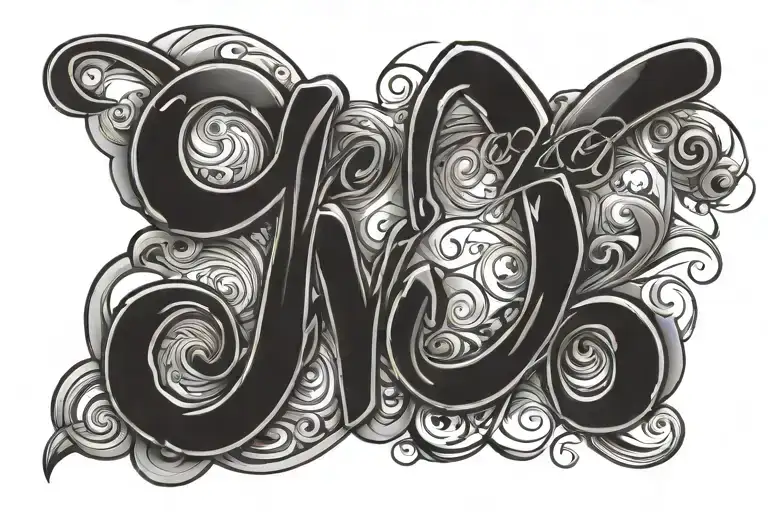 yolo writing tattoo design idea