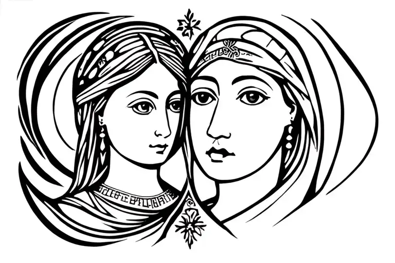 Names: Carminda (Tribute to my maternal grandmother) e Pilar (Tribute to Our Lady of Pilar) tattoo design idea