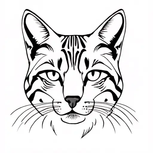 Bobcat face tattoo design idea