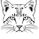 Bobcat face tattoo design idea