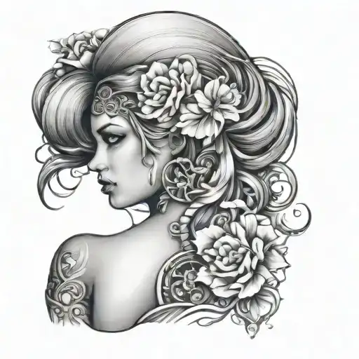 sexy pandora tattoo design idea