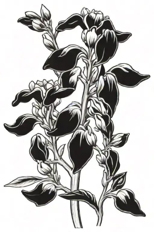 bluebonnet sprig tattoo design idea