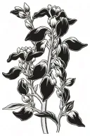 bluebonnet sprig tattoo design idea