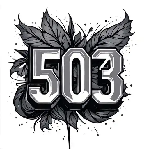 503 area code tattoo design idea