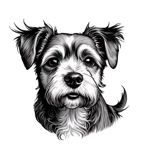 Cockapoo dog face tattoo tattoo design idea