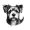 Cockapoo dog face tattoo tattoo design idea