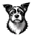 Cockapoo dog face tattoo tattoo design idea