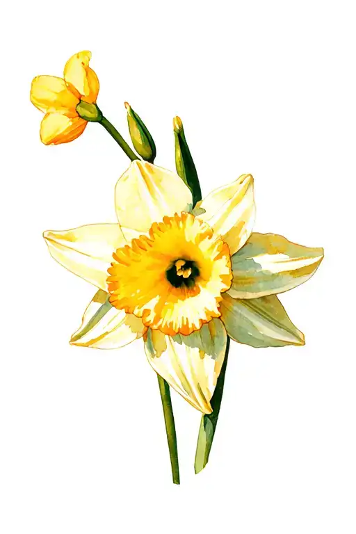 Daffodil And Jonquil tattoo design idea