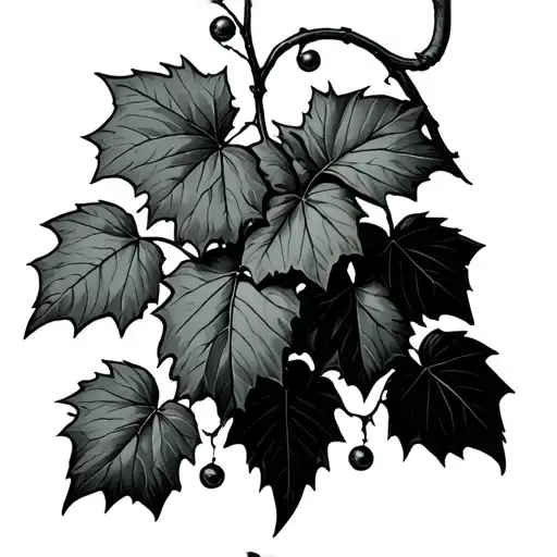 ivy vines tattoo design idea