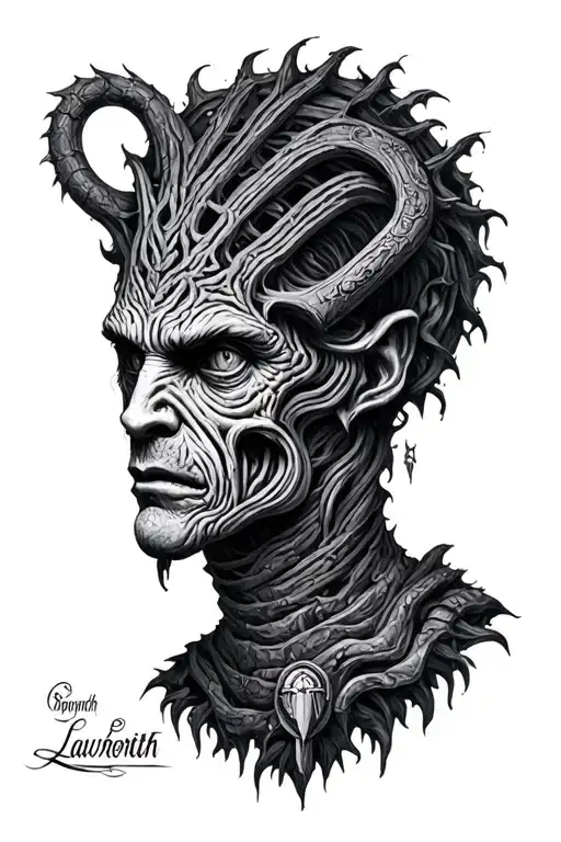 labyrinth from the movie labyrinth inspired tattoo design idea