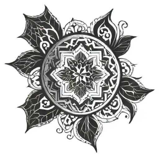 geometric ornament tatoo tattoo design idea