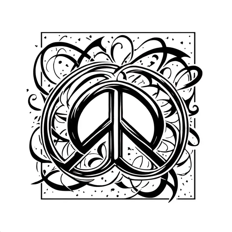 "tapout" "tapout" infinity peace sign tattoo design idea