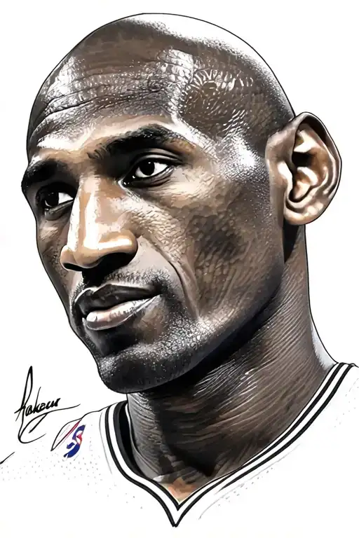 Kobe Bryant with black mamba tattoo design idea