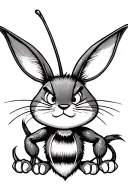 angry bugs bunny tattoo design idea