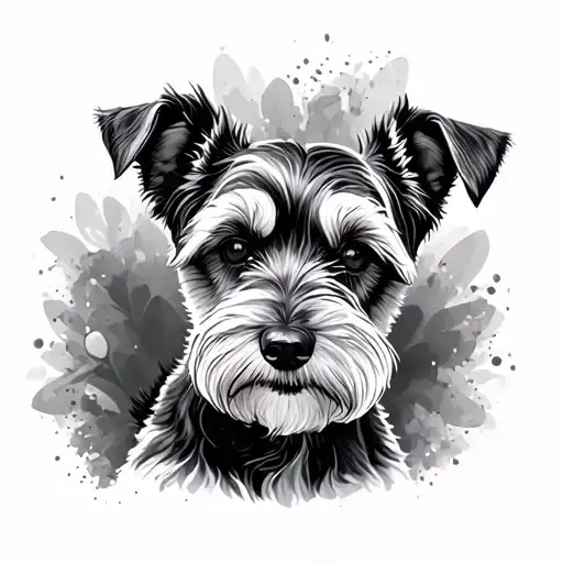 Miniature Schnauzer tattoo design idea